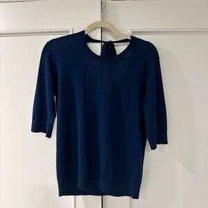 Navy Blue Knit Top